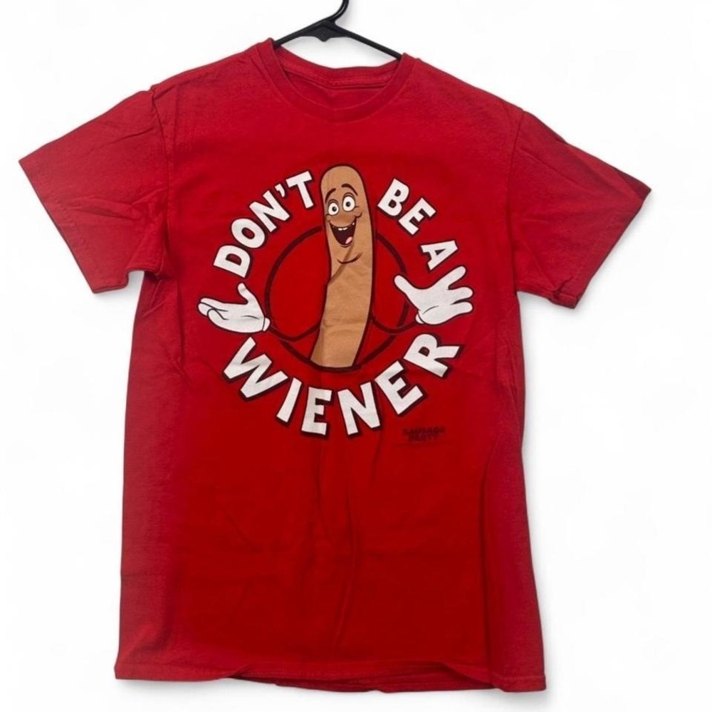 Red Sausage Party movie tee